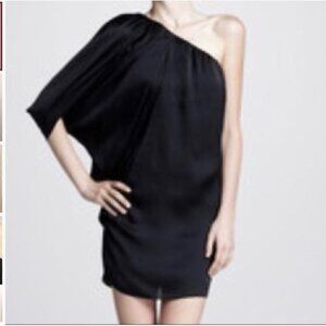 Aidan Mattox One Shoulder Black Dress Size 8